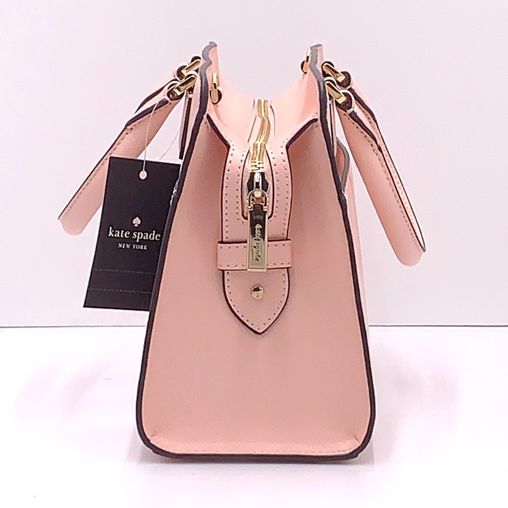 KATE SPADE Madison Saffiano Leather Small Satchel Conch Pink color - Picture 6 of 15